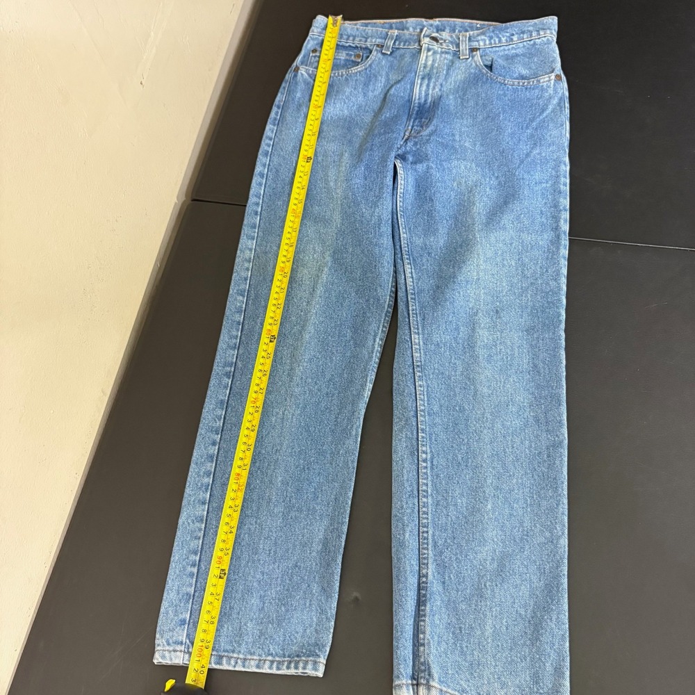Vintage 80s Levis 505 Straight Leg Jeans Mens Size 33x30 Sun Faded Bleached - Picture 16 of 16